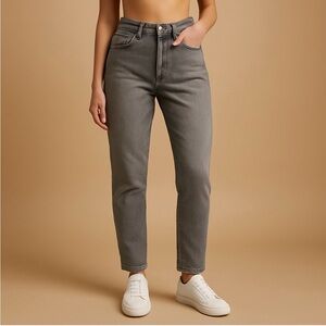 H&M High Rise Gray Women's Slim Foy Jeans Size 4 EUR 36